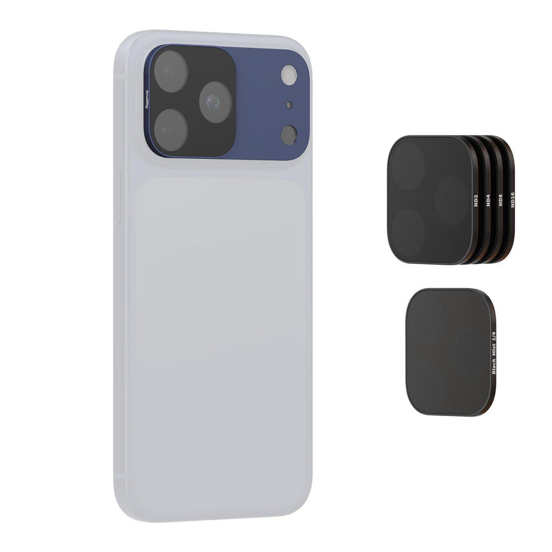 SMALLRIG Square ND & Black Mist Filter Kit für iPhone 17 Pro, Magnetische Objektivfilter mit Basisha