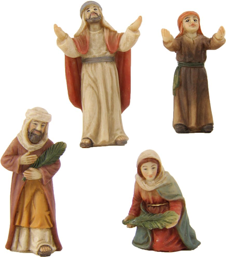 FADEDA 4X Passionsfiguren: Einzugserweiterung/Höhe:5 cm/handbemalt/detailgetreue Krippen Figuren - W