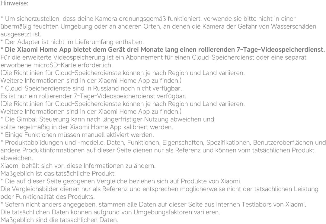 XIAOMI C302 Überwachungskamera Innen 2K, 360 Grad Kamera Überwachung Innen, KI-Erkennung, Physische