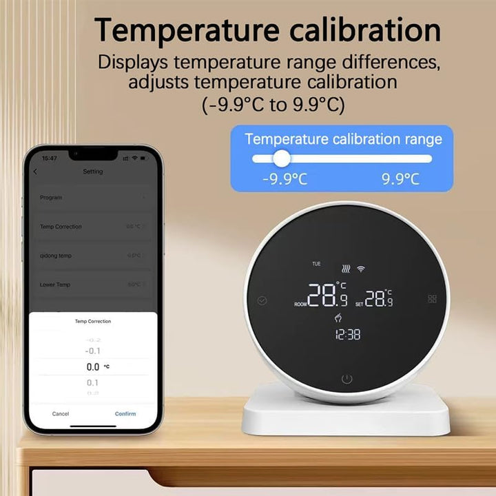 R7 Elektrischer Thermostat – WiFi Wireless LAN Innenthermostat, Programmierbarer Smart Thermostat mi