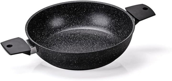 Moneta Magnolia Stone Black Kochtopfset 8-teilig, auch für Induktion. Batteria 8 pezzi Schwarz, Batt