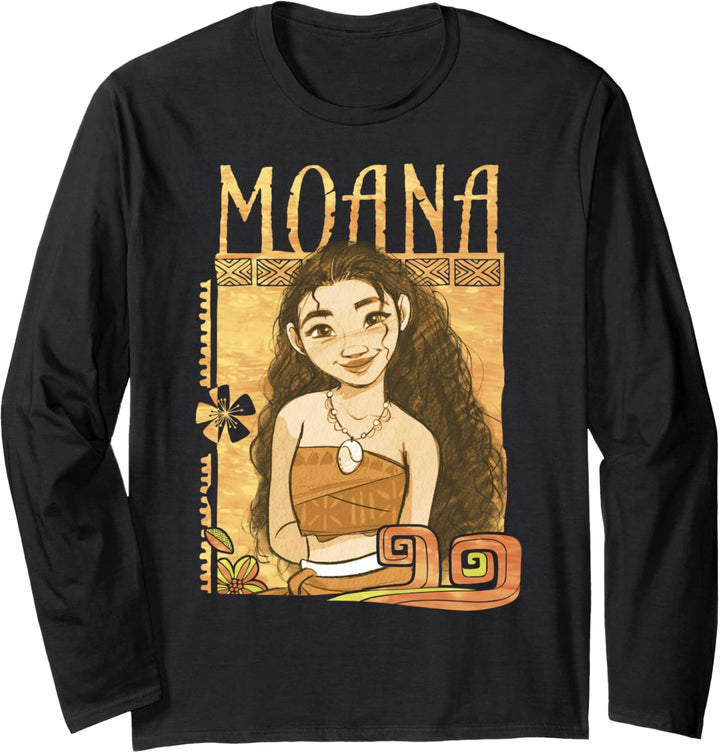 Disney Moana Simple Portrait Langarmshirt