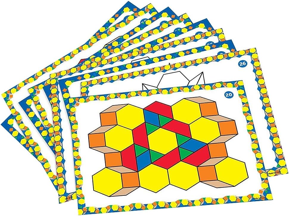 Learning Resources Mustervorlagen für die Formsteine, Farben erkennen, Mint-Spielzeug, ab 4 Jahren