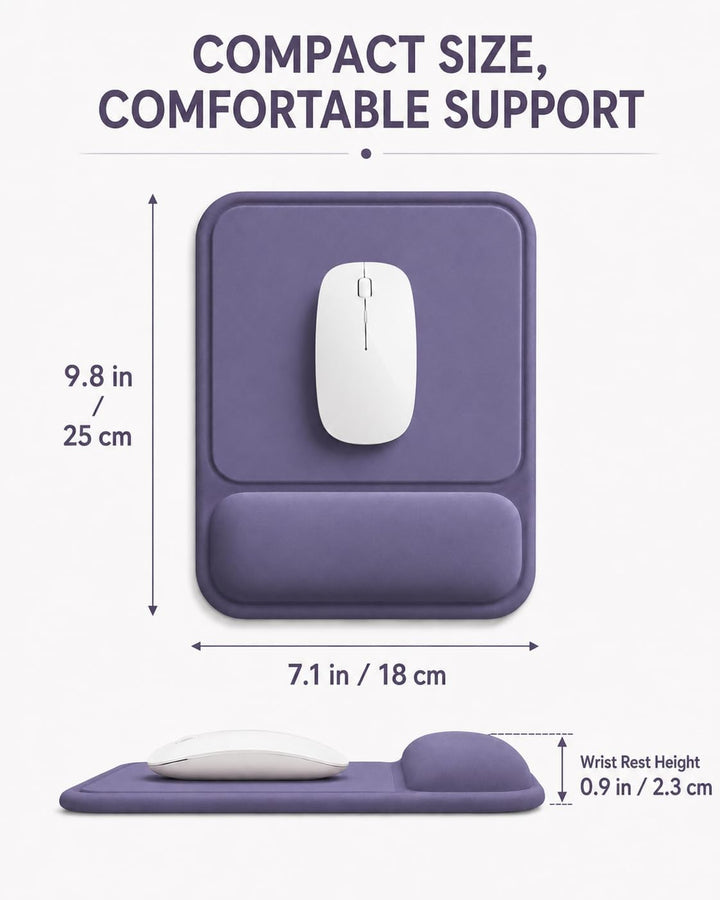 Mauspad mit gelkissen Handgelenkauflage,mousepad ergonomisch Vertieftes Anti-Druck Design, Rutschfes