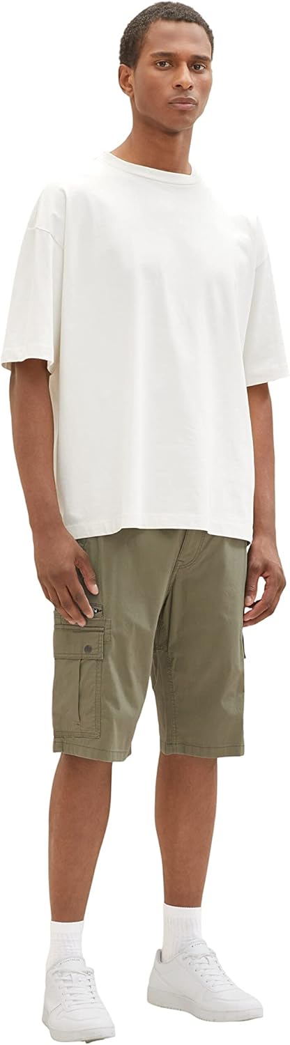 TOM TAILOR Herren Cargo Bermuda Shorts 27 10415 - Dusty Olive Green, 27 10415 - Dusty Olive Green