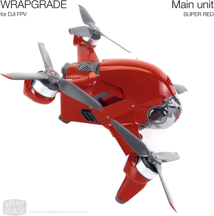 WRAPGRADE Skin Kompatibel mit DJI FPV (SUPER RED)