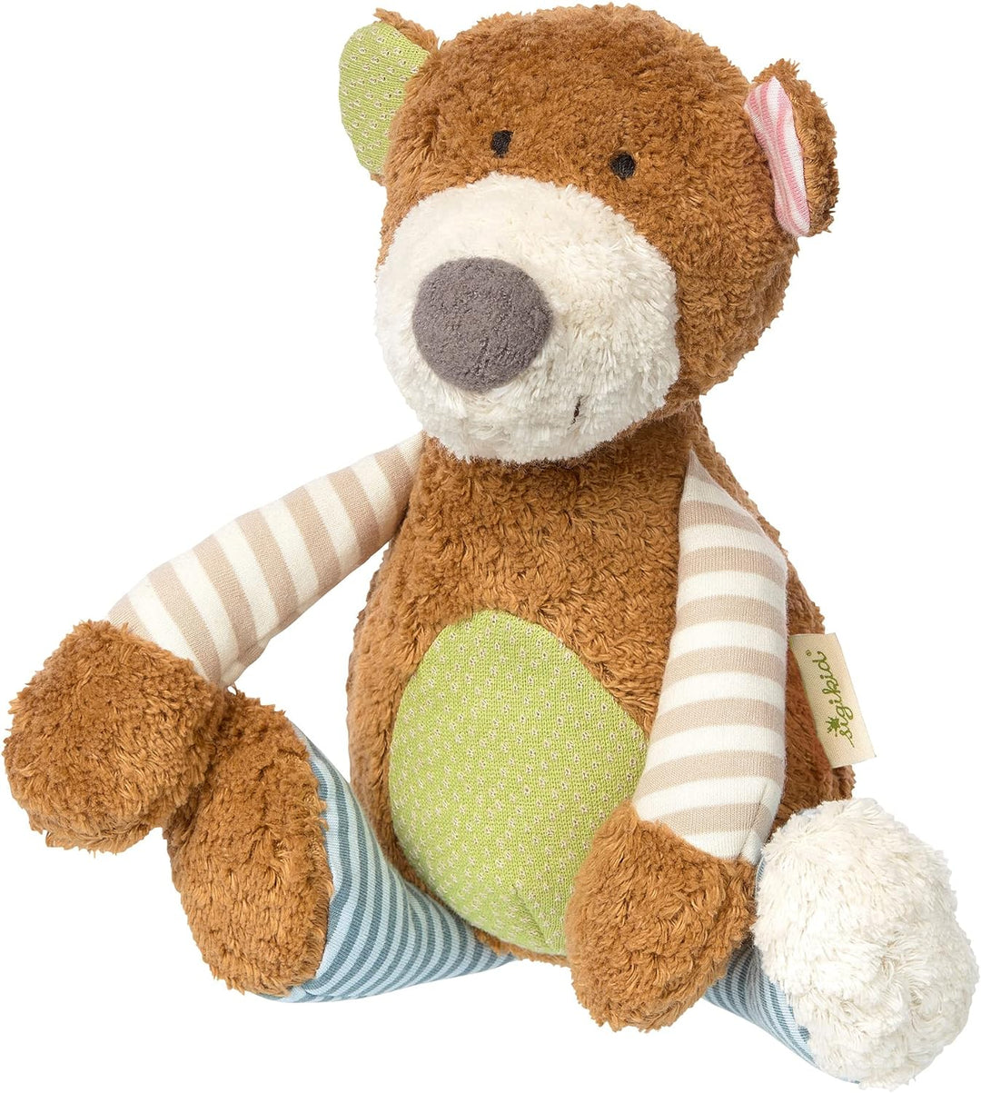 SIGIKID 38768 Kuscheltier Bär Green Mädchen und Jungen Babyspielzeug empfohlen ab Geburt mehrfarbig