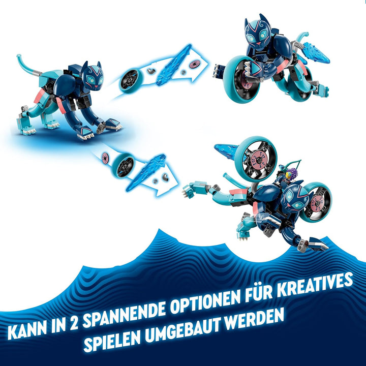 LEGO DREAMZzz 2in1 Zoey’s Cat Motorcycle Set, Rebuild an Animal Figure into a Bike Toy for 7 Plus Ye