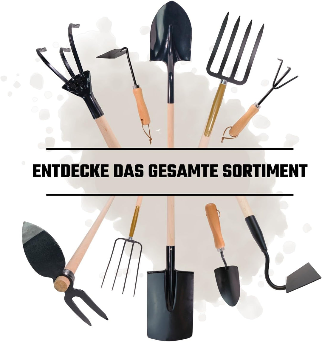Made for SHW Laubbesen verzinkt, 47 cm breit und 140 cm Buchenholzstiel | Für Rasen &amp; Garten | Laub