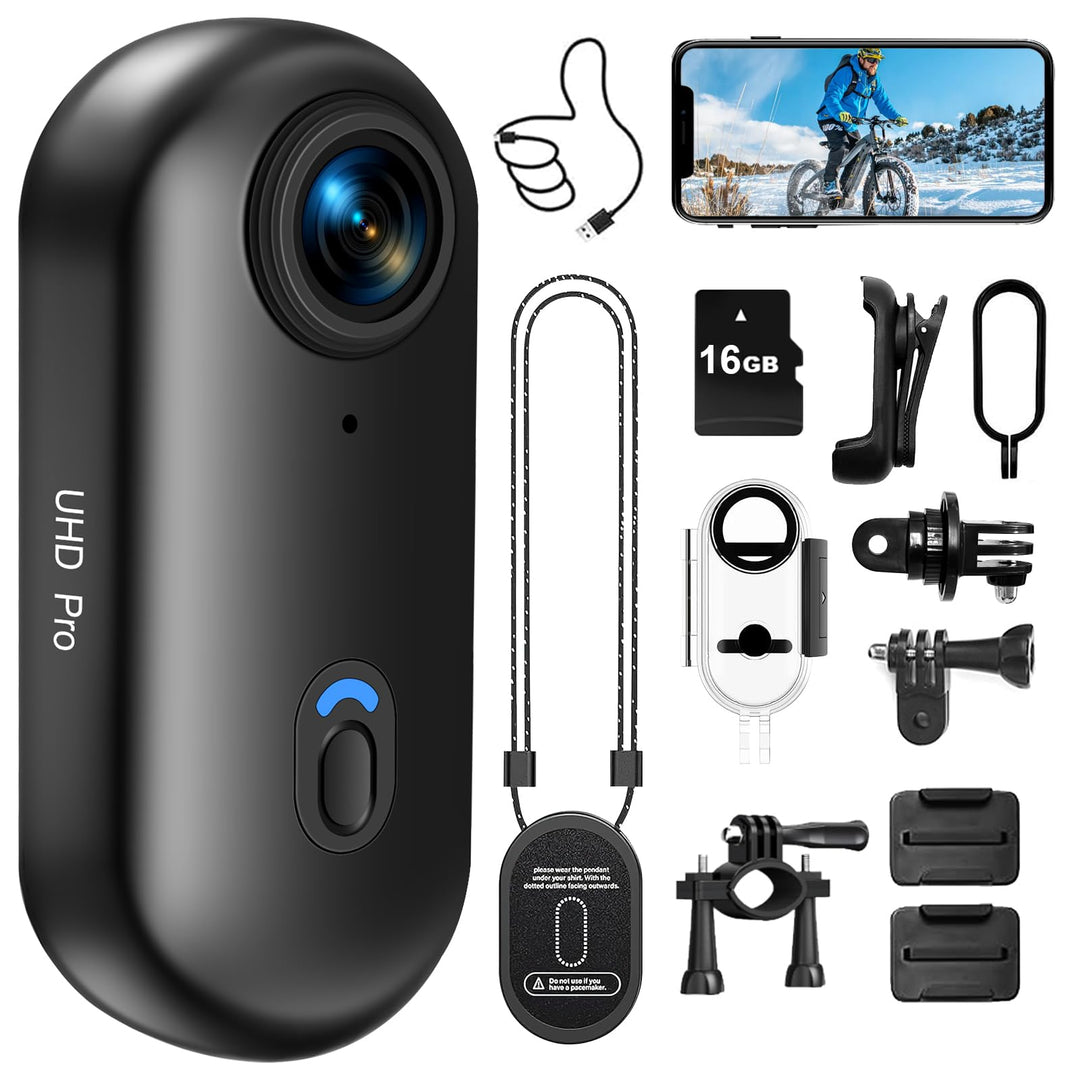 Action Cam, 170° Wifi Action Kamera, HD 1080P Motorradhelmkamera, 16GB-Magnet-Fahrradvideokamera, Wa
