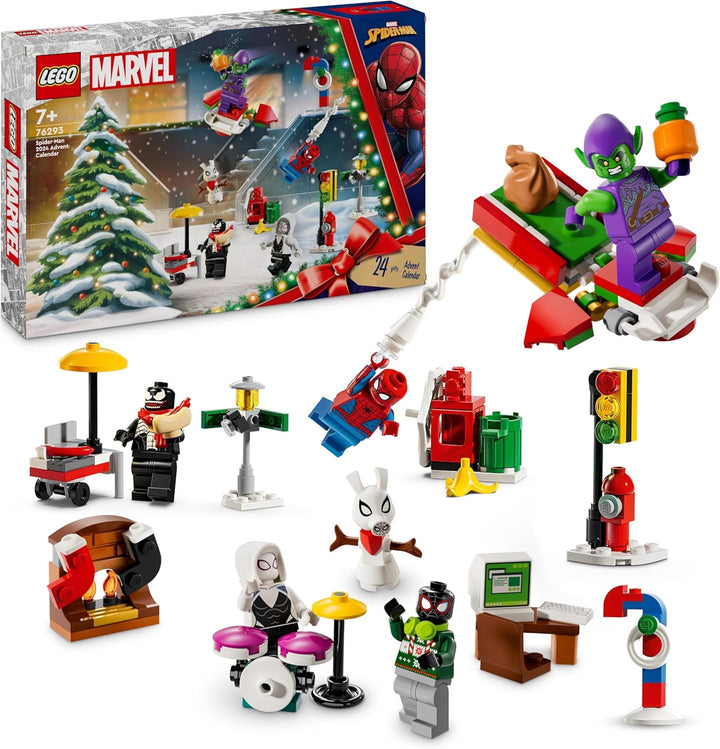 LEGO Spider-Man Adventskalender 2024, Superhelden-Spielzeug, vorweihnachtliches Geschenk für Jungen