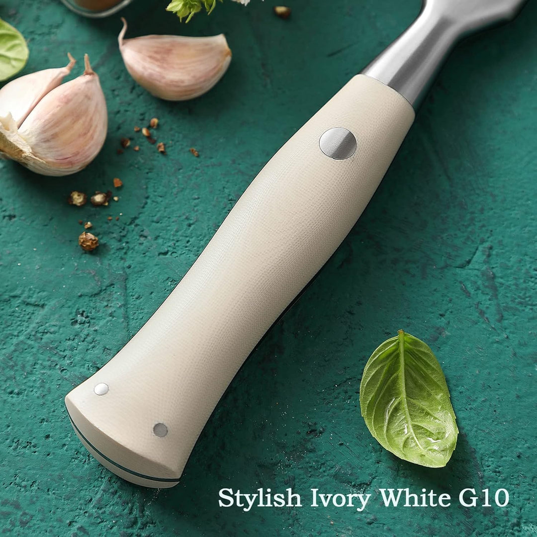 HEZHEN Rostfreier Stahl 430 Tranchiergabel, Fleischgabel Türkei Outdoor BBQ Grillen, Ergonomischer E