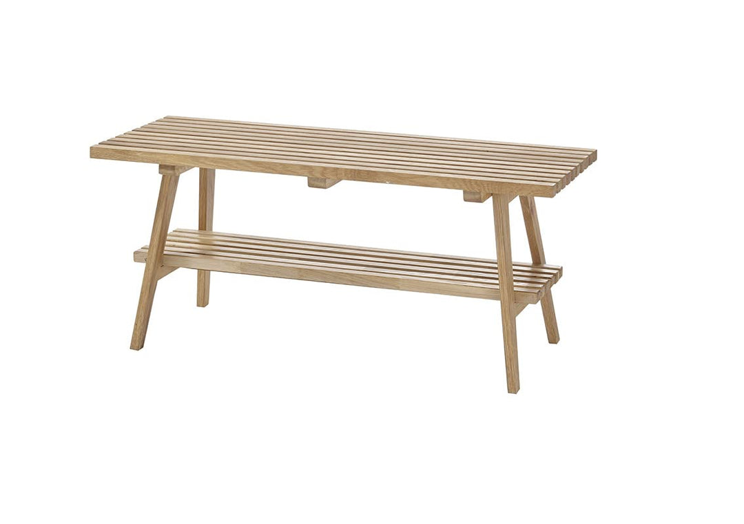 Robas Lund Garderobensitzbank Eiche Massivholz, Belastbarkeit 110 kg, BxHxT 100x45x35 cm