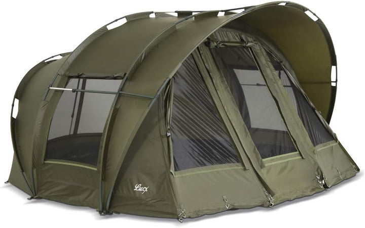 Lucx Leopard Bivvy Angelzelt Personen Karpfenzelt 2 bis 3 Mann Anglerzelt Carp Dome Fishing Tent 10.