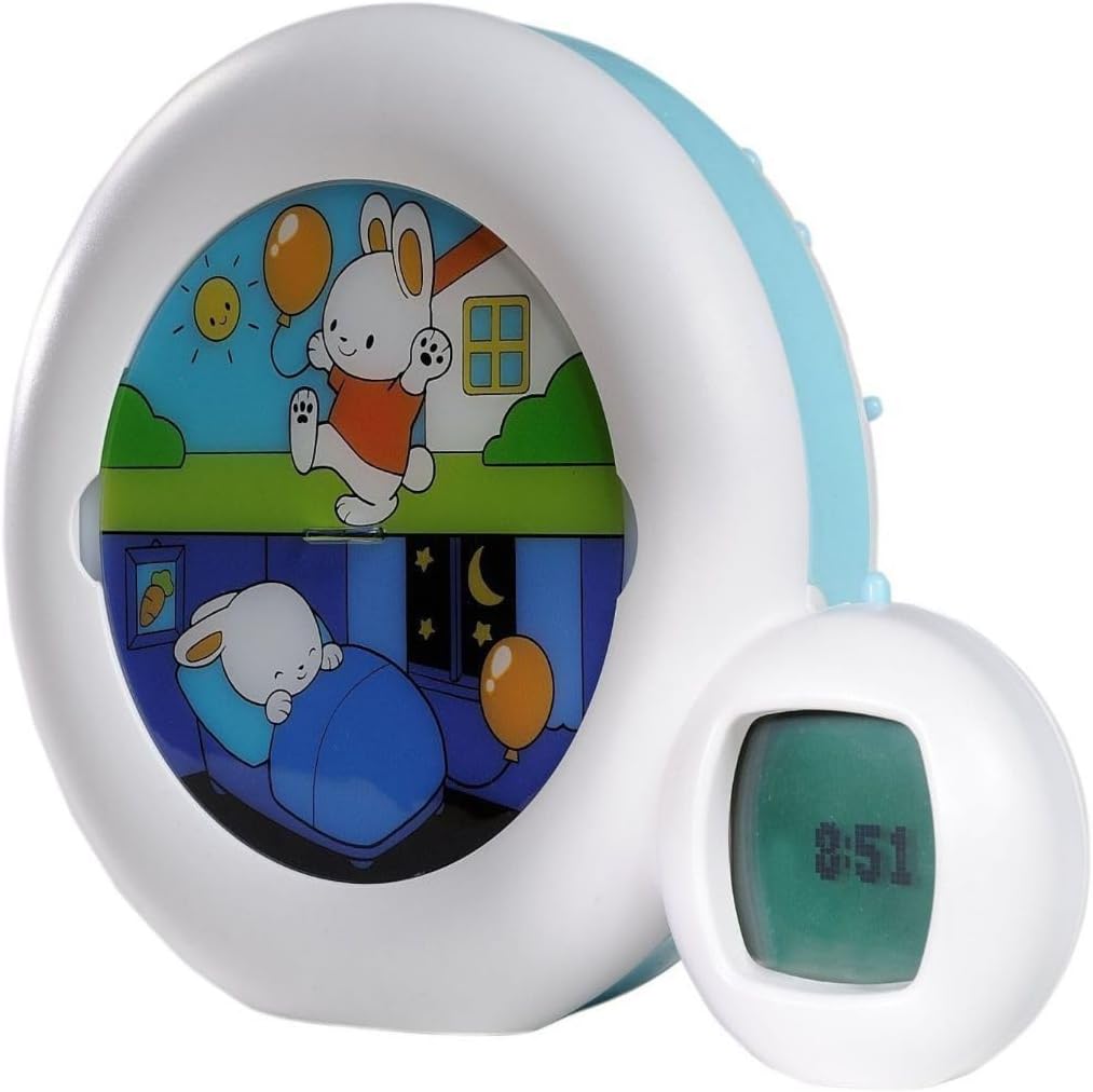 Pabobo - 5 in 1 pädagogischer Tag-Nacht-Wecker mit Display für Moon Kinder 0-3 Jahre