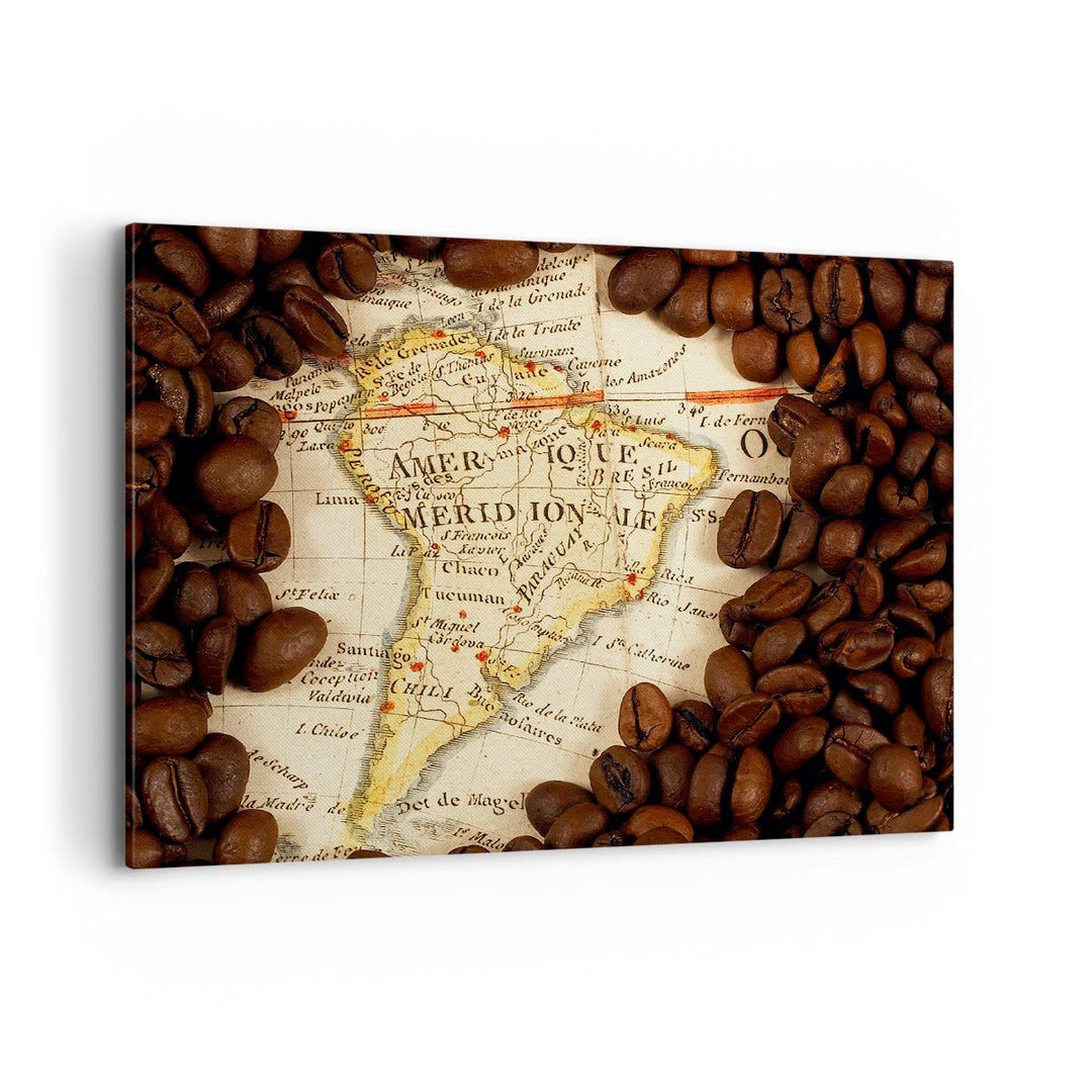 Bilder auf Leinwand 100x70cm Leinwandbild Südamerika Samen Kaffee Gross Wanddeko Bild Schlafzimmer K