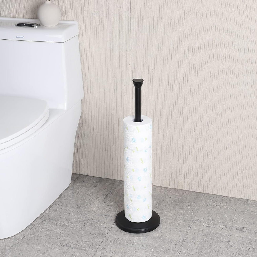 zccz Toilettenpapierhalter, freistehend, mit schwerem Boden, Toilettenpapierhalter für Badezimmer, T