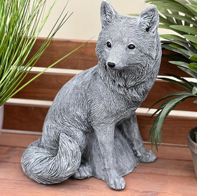 stoneandstyle Steinfigur Rotfuchs Fuchs Vulpes frostfest Steinguss wetterfest