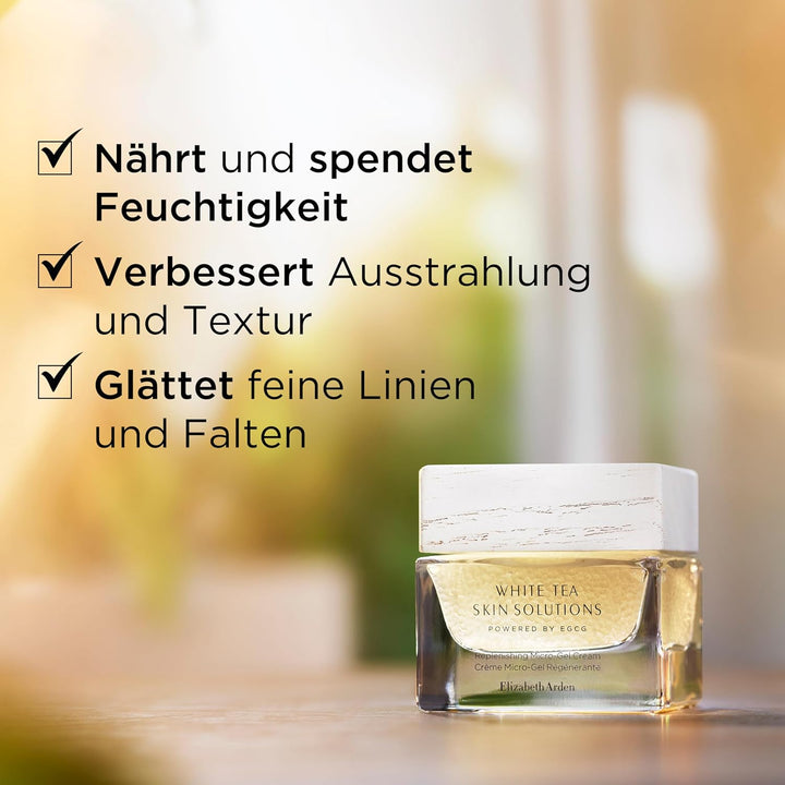 Elizabeth Arden White Tea Skin Solutions Replenishing Micro-Gel Cream, feuchtigkeitspflegende Creme,