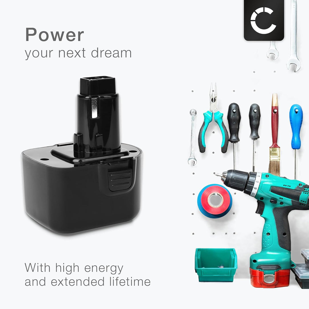 CELLONIC 2X Akku kompatibel mit Dewalt DC727, DC740, DC740F2, DC740K2, DC740KA, DC740KN, DW907, DE90