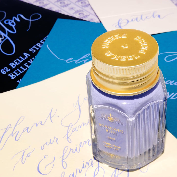 Ferris Wheel Press Calligraphy Ink |Borrowed Blue| 28ml Blue 28 ml, Blue 28 ml