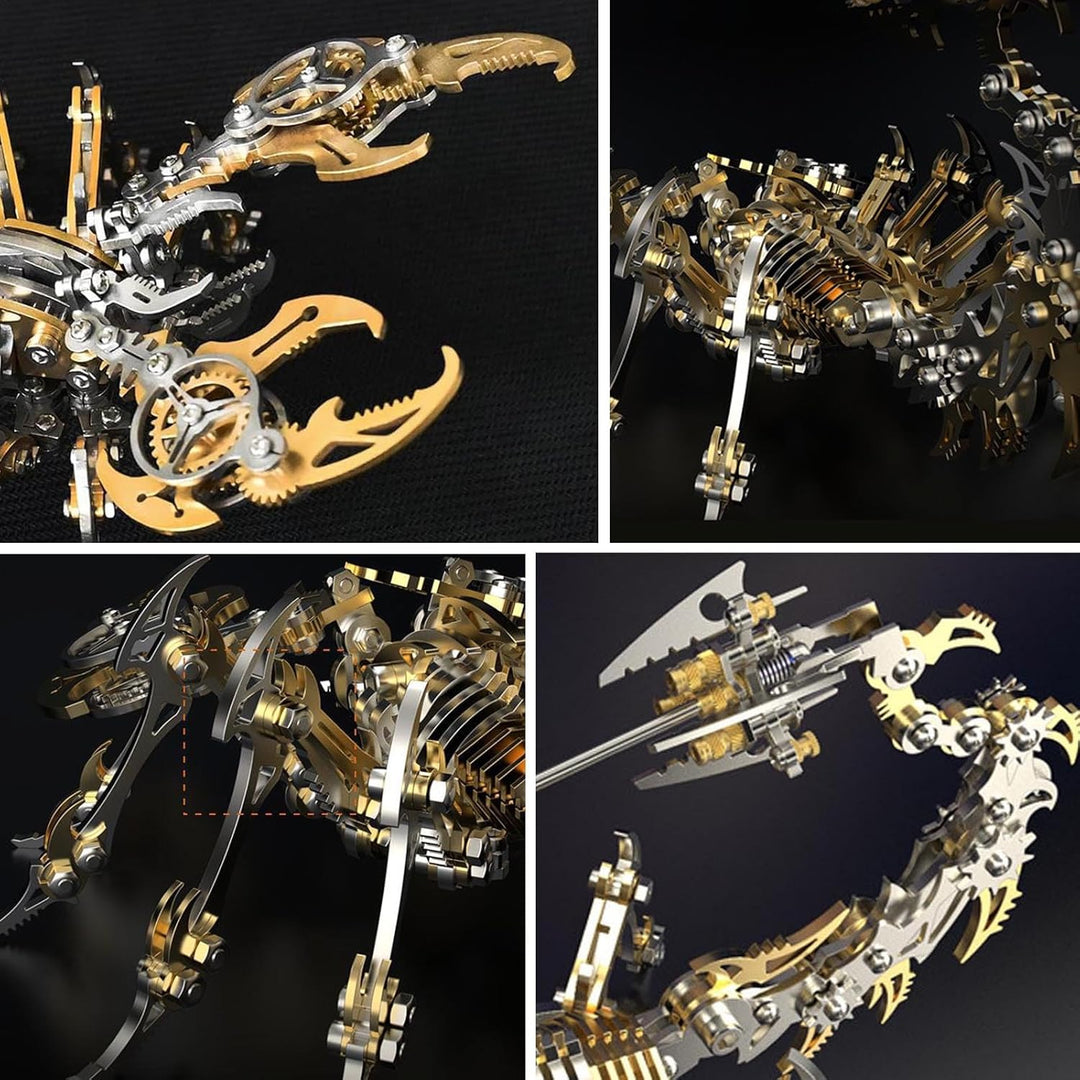 Bunte 3D-Metallpuzzles für Erwachsene, Skorpion, Metallmodellbausätze, DIY-Gebäude-Spielzeug, 3D-Met