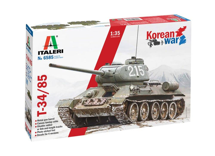 Italeri 6585S 1:35 T-34/85 - Bausatz, Standmodellbau, Basteln, Hobby, Kleben, Plastikbausatz, detail