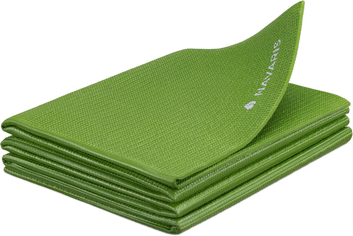 Navaris Klappbare Yoga Matte Fitnessmatte - 4mm Sportmatte Fitness Pilates Sport Gymnastikmatte ruts