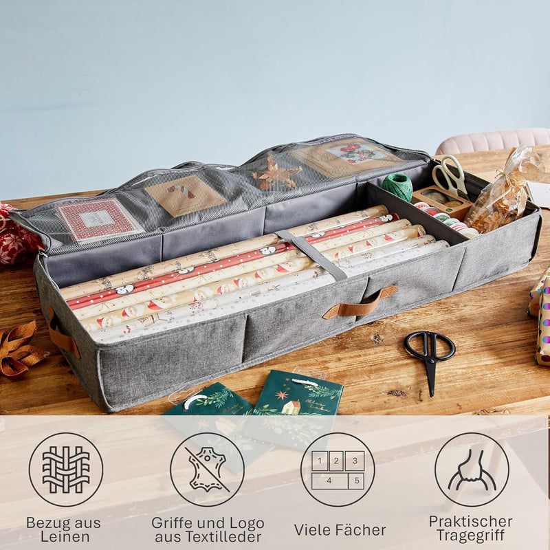 LOVE IT STORE IT Premium Organizer für Geschenkpapier Aufbewahrung - Hochwertiger Geschenkpapier Org