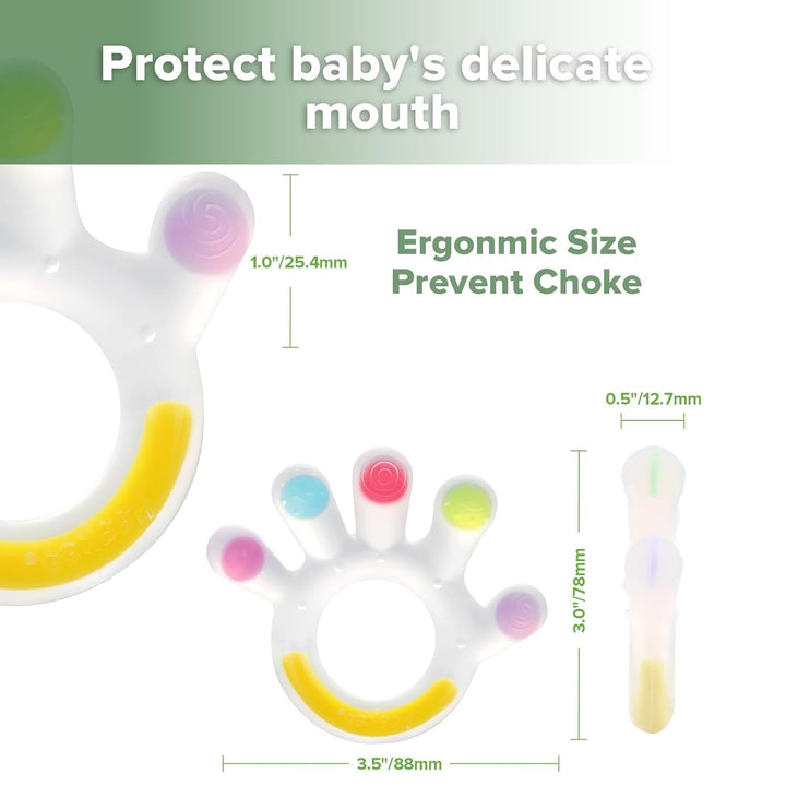 Haakaa Beissspielzeug für Baby, Silikon Beissringe für Babys ab 3 Monate, Baby Beissspielzeug Kauspi
