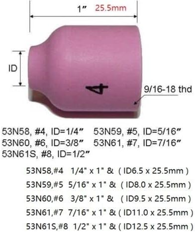 RIVERWELD WIG-Aluminiumoxid-Düse 13N08 4