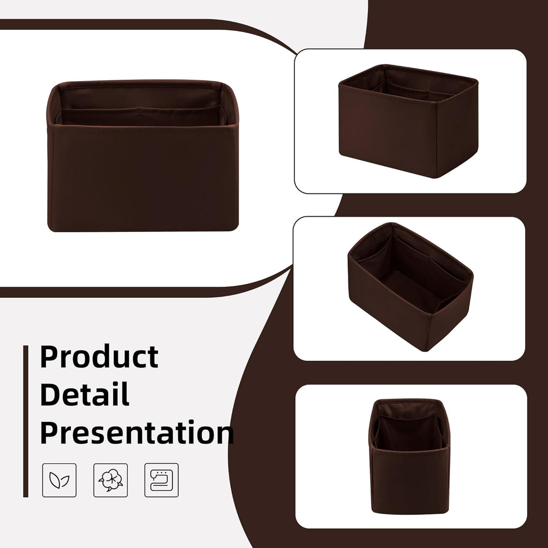 DGAZ Handtaschen Organizer Einsatz, Seide Handtaschenorganisator für LV Speedy Nano/20/25/30/35/40/4