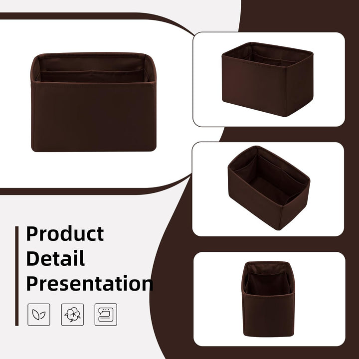 DGAZ Handtaschen Organizer Einsatz, Seide Handtaschenorganisator für LV Speedy Nano/20/25/30/35/40/4