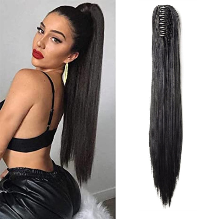 SEGO Ponytail Extension Pferdeschwanz Haarteil Haarverlängerung Zopf Hair Piece Haar Glatt Hitzebest