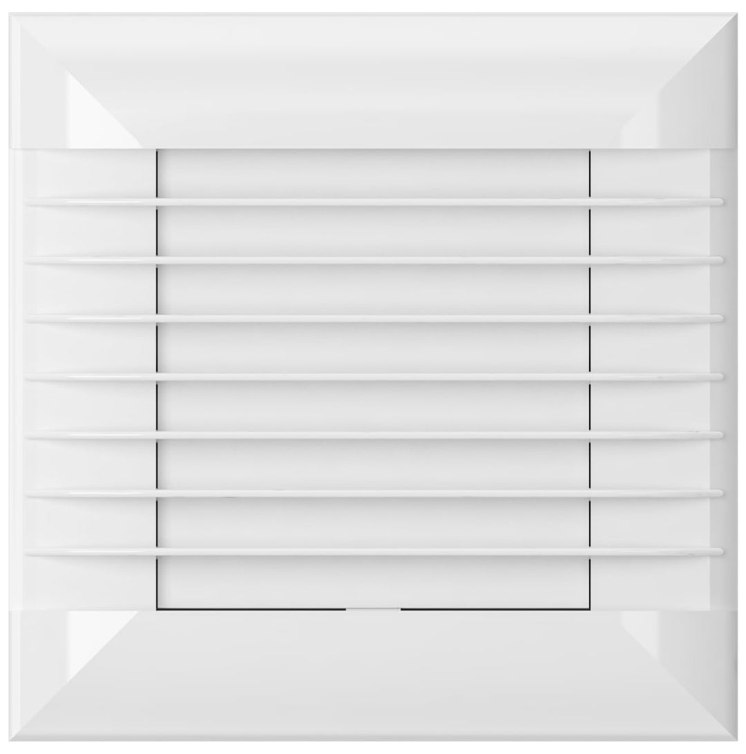 Vlano FLAP 100/125/150 Badlüfter mit automatischen Jalousien, Standard, WC Lüfter, Wandmontage, Weis
