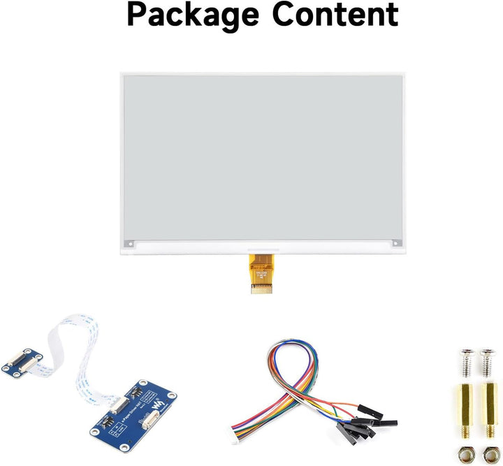 Waveshare 7.5 Inch E-Paper Display Hat Module V2 Kit 800x480 Resolution 3.3v/5v E-Ink Electronic Scr