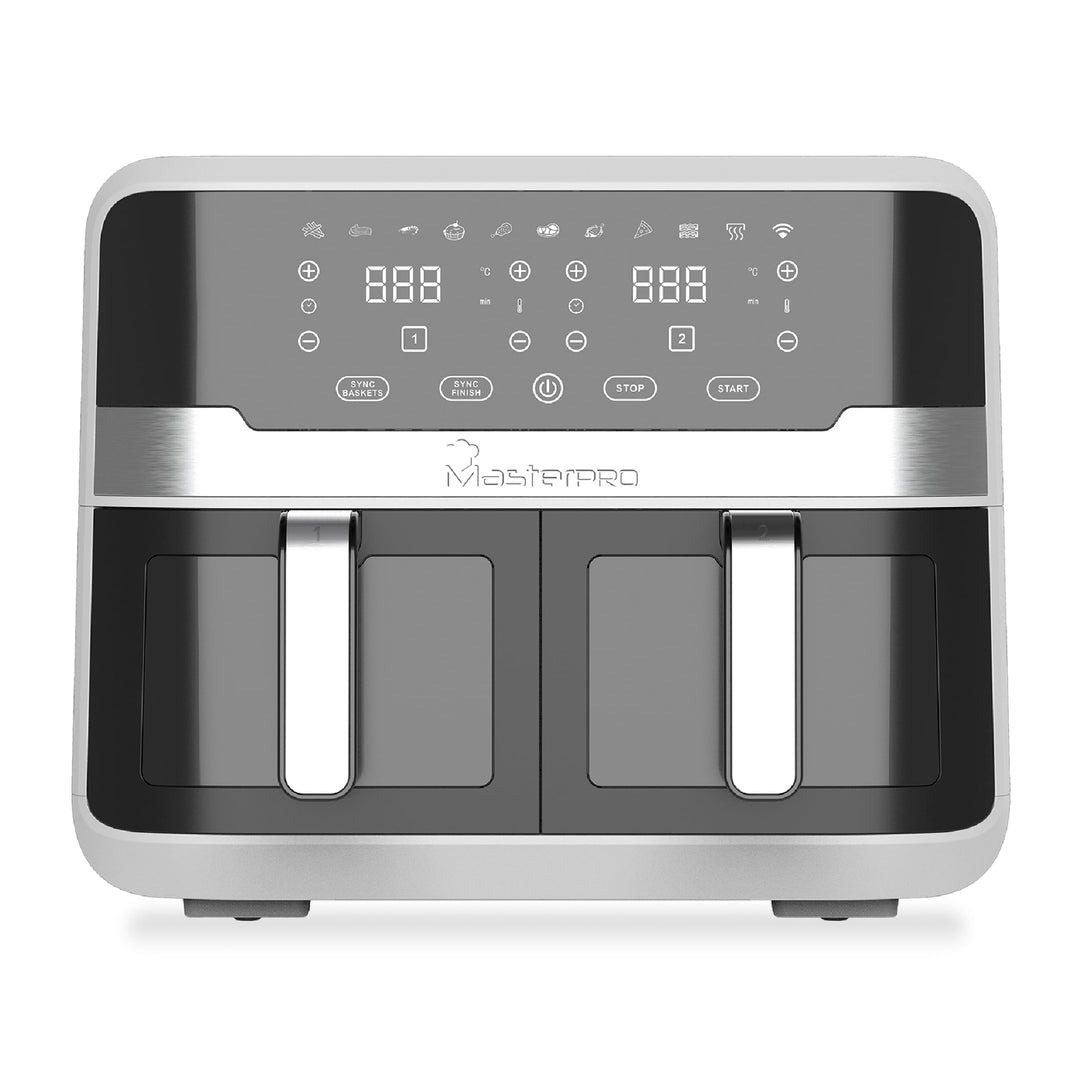 MasterPRO Rocket Duo 900-9 Liter 2400w Doppel-Luftfritteuse - Zeit- und Temperaturkontrolle - Digita