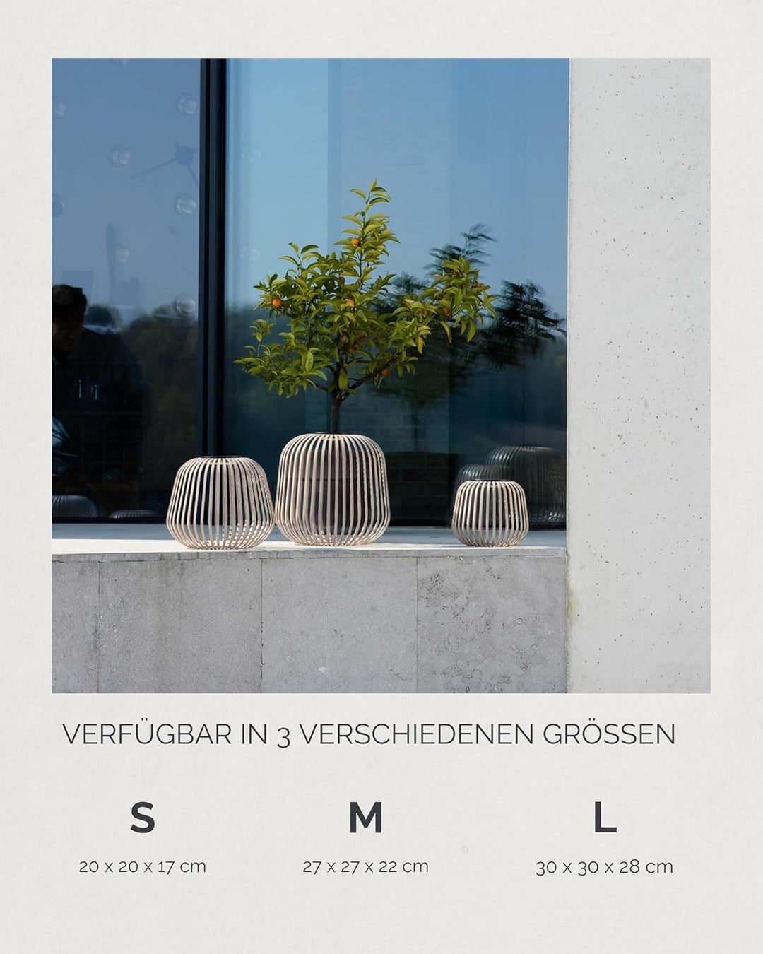 LUUK Studio Kabellose Tischlampe aufladbar via Solar &amp; USB-C, modernes Boho Design, dimmbar &amp; Windli