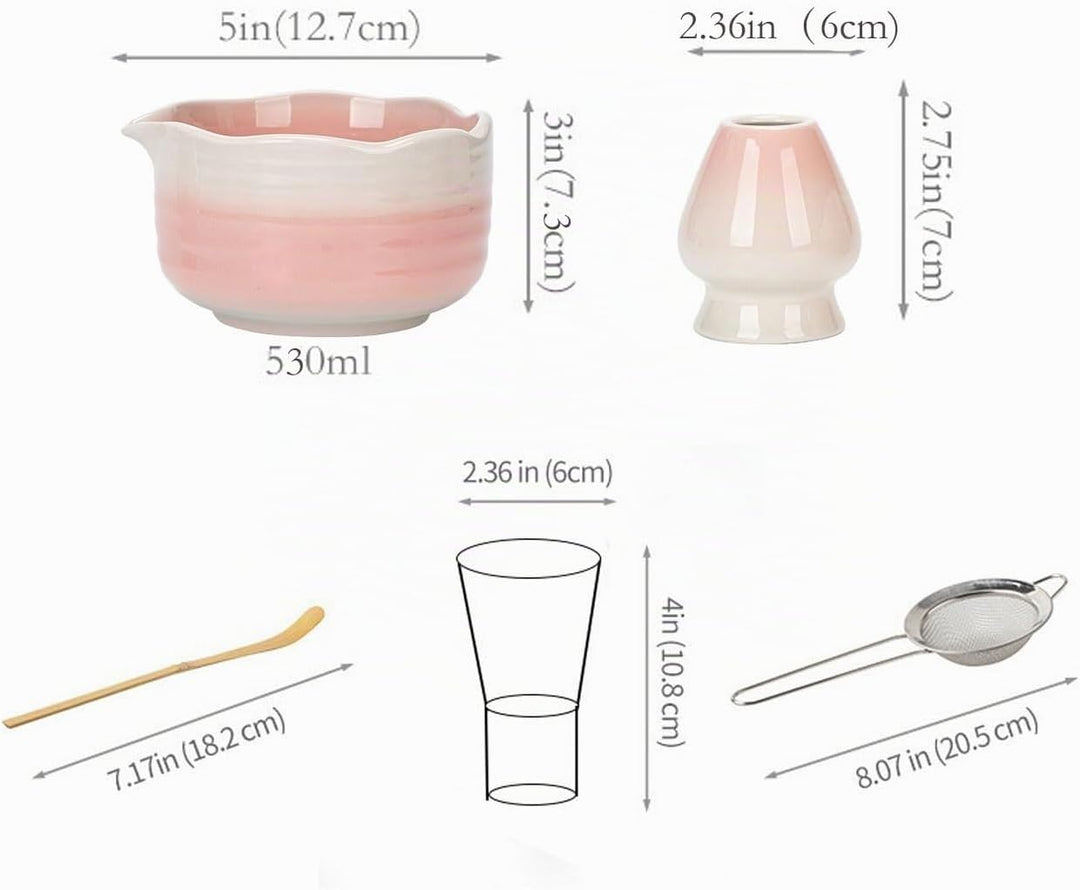 Premium Matcha Set – Matcha Schale, Bambusbesen und Matcha-Löffel Filterlöffel Matcha Set– Vollständ