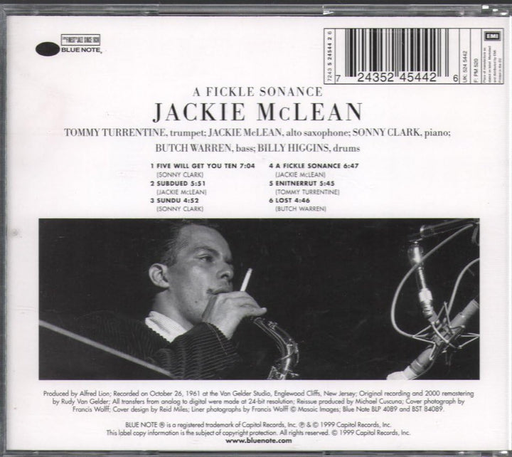 A Fickle Sonance, Audio-CD