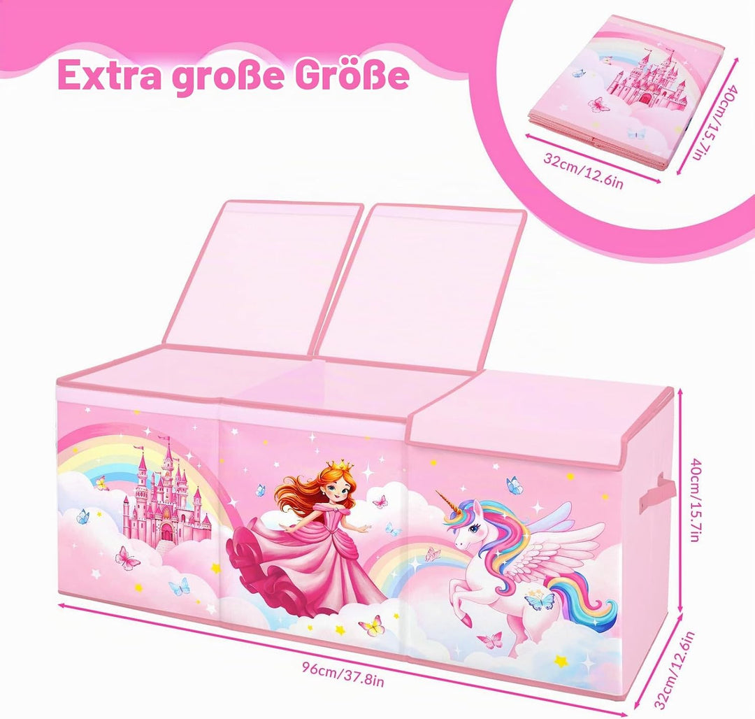 Extra Gross Aufbewahrungsbox, Faltbare Spielzeugkiste mit Deckel&amp;Griff, Oxford spielzeug aufbewahrun