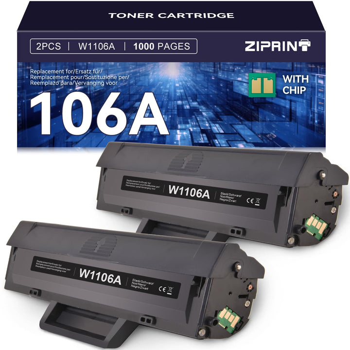 ZIPRINT 106A W1106A Toner compatibile HP 106A Toner für HP Laser 107w Toner, HP Laser MFP 135wg 135w
