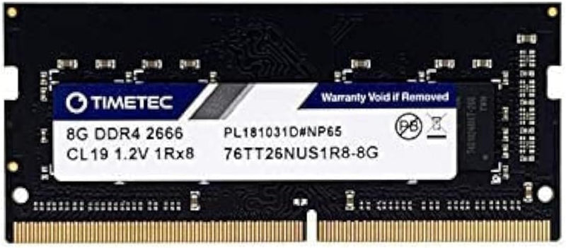 Timetec 8GB DDR4 2666MHz (DDR4-2666) PC4-21300 ((PC4-2666V) Non-ECC Unbuffered 1.2V CL19 1Rx8 Single