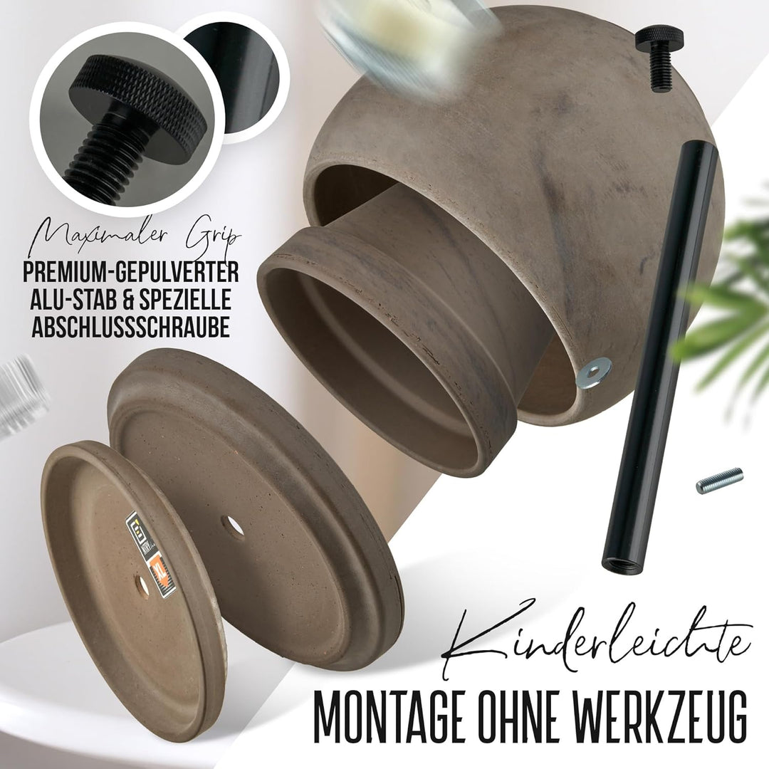 NTRY Home® CandleStove Teelichtofen - Stil Mercury XL Ø26 cm - Doppelwandig - 3Top Heater - Teelicht