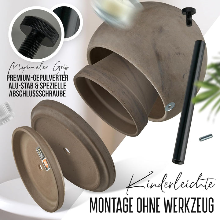 NTRY Home® CandleStove Teelichtofen - Stil Mercury XL Ø26 cm - Doppelwandig - 3Top Heater - Teelicht
