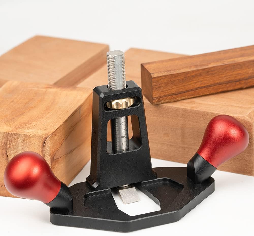 Oberfräsenhobel, verstellbare Klinge Handhobel mit Tiefenanschlag Hobel für Holz Anfasen Schlitzen H