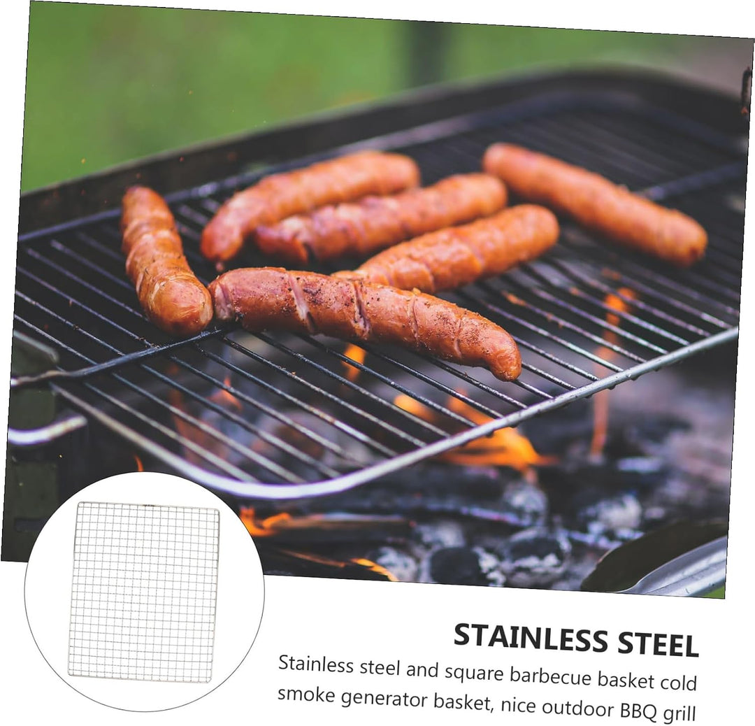BESTonZON Edelstahl-BBQ-Grill Maschen-BBQ-Grill Gitterrost Drahtgestell Ersatznetz Ideal Für Raucher