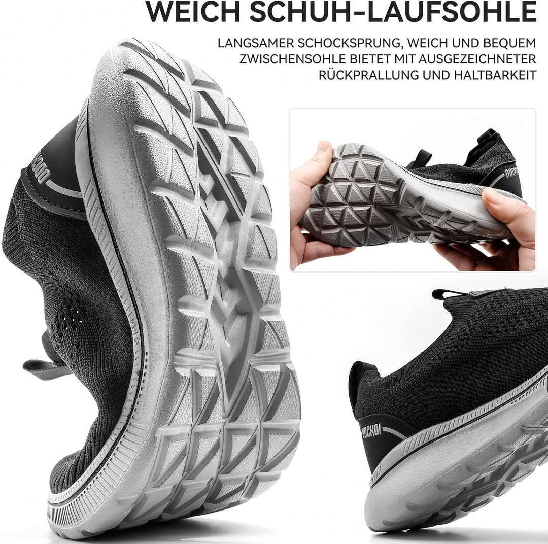 Sneaker Herren Ohne Schnuersenkel Slip-on Schuhe Mesh Atmungsaktiv Leicht Laufschuhe Sportschuhe Beq