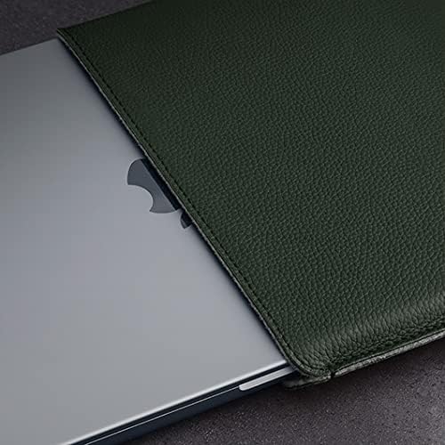 Woolnut Leder Sleeve Case Hülle Tasche für MacBook Pro 13 UNT Air 13/13.6 Zoll - Grün Grün MacBook P