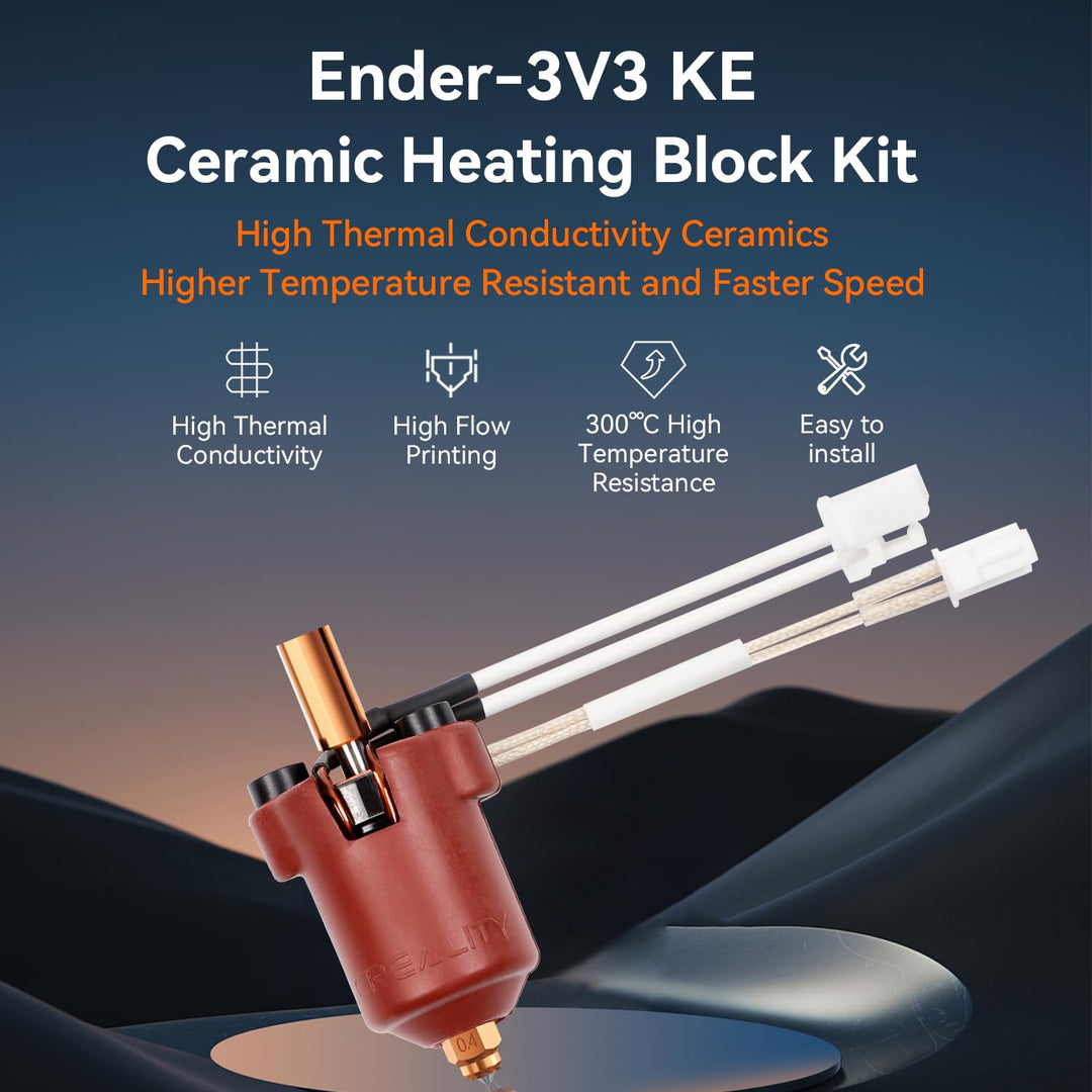 Creality Offizielles Ender 3 V3 KE Hotend, Ender 3 V3 KE Keramik-Heizblock-Kit mit bimetallischer Ma